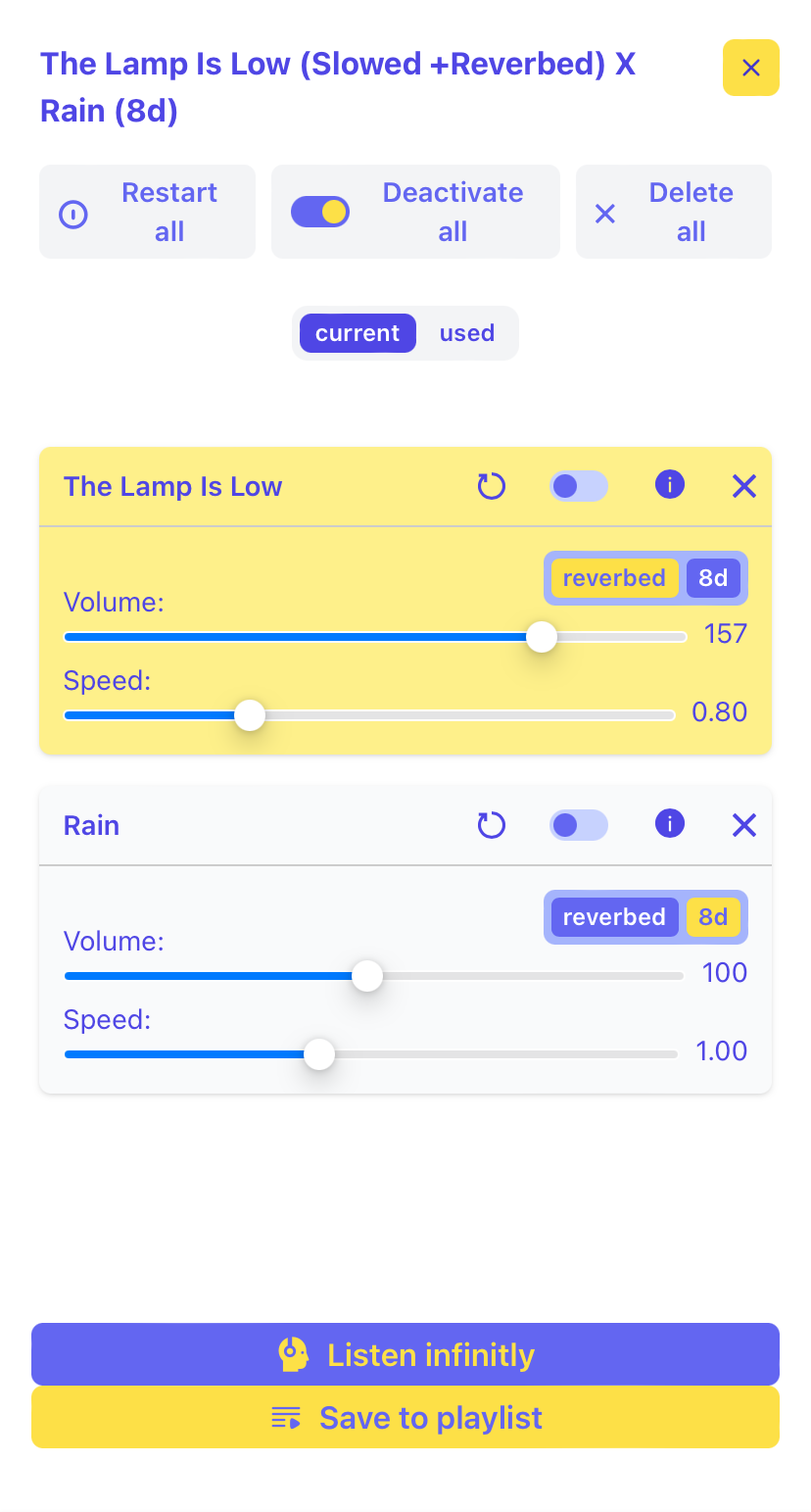 Mobile preview of the app